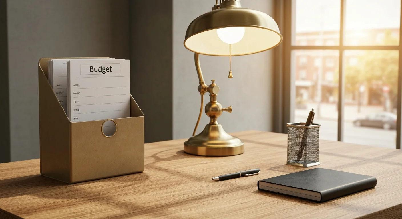 Zwei Ordner mit Beschriftungen Bildungsgutschein und Aufstiegs-BAföG nebeneinander auf einem Schreibtisch