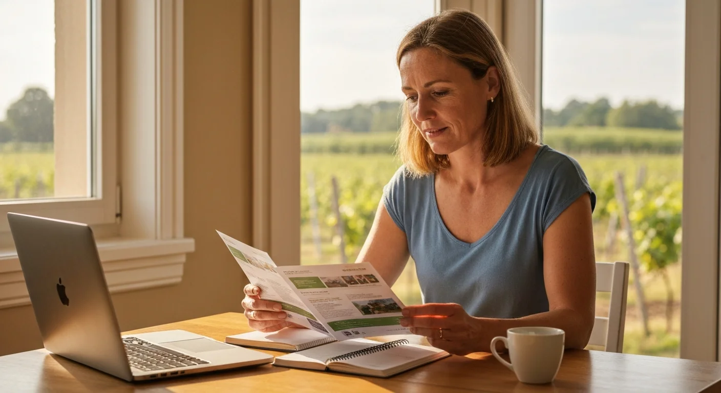 Frau mit Laptop am Küchentisch recherchiert Förderprogramme des ESF Plus in Baden-Württemberg